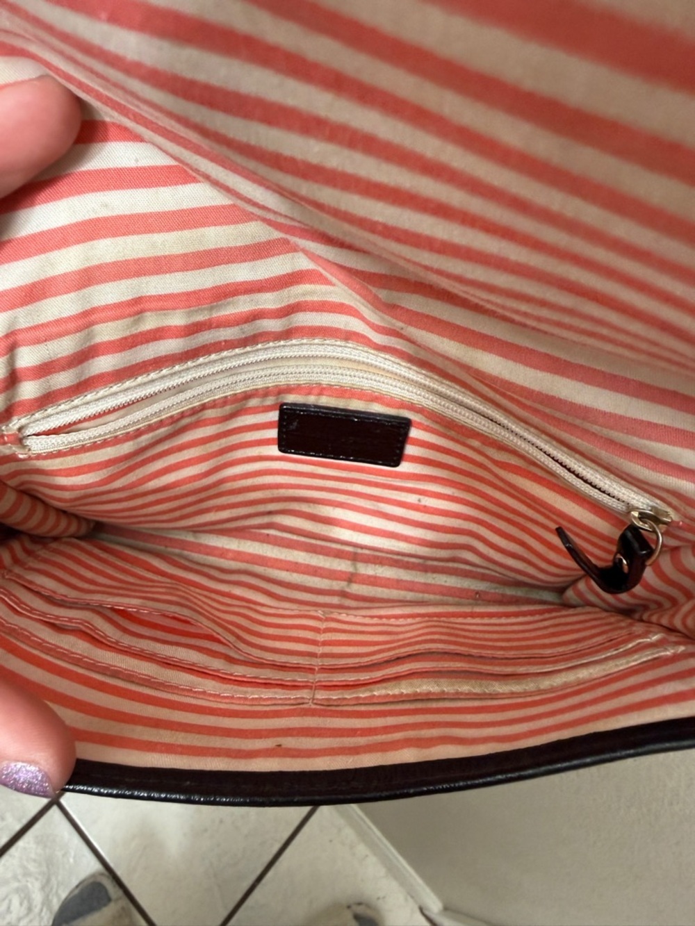 Kate Spade Black Leather Wristlet with Chain-REHAB - Picture 6 of 7